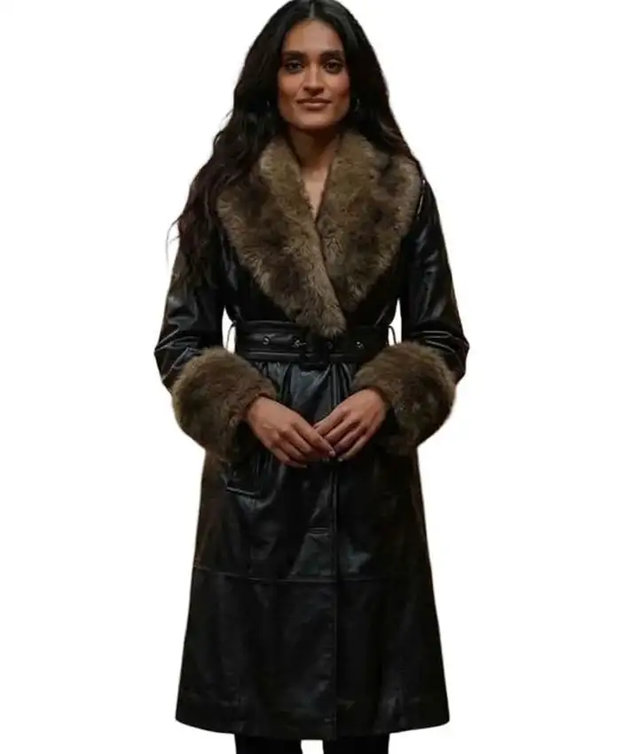 MobLand S02 Seraphina Harrigan Shearling Leather Coat
