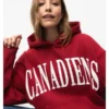 Montreal Canadiens Womens Team Red Pullover Hoodie