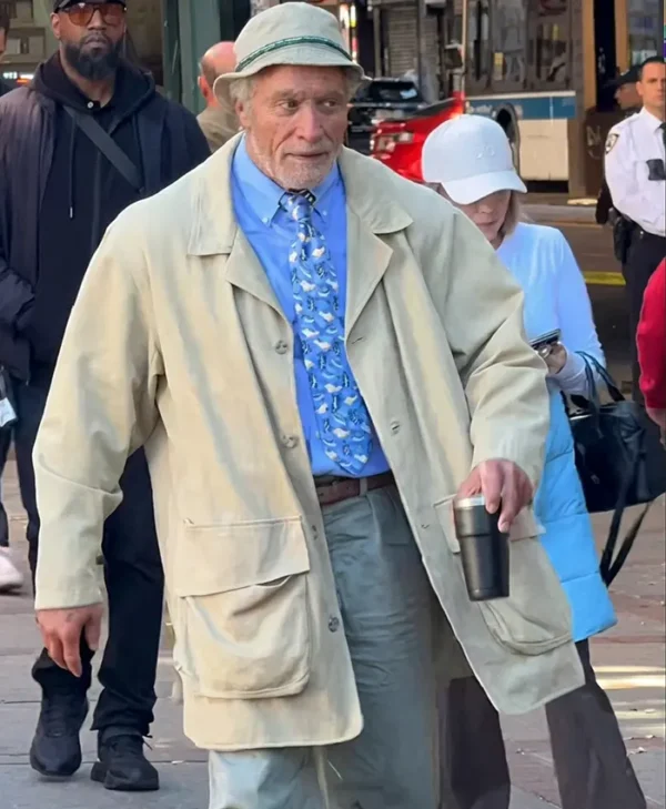 Mysterious Dwayne Johnson Beige Coat