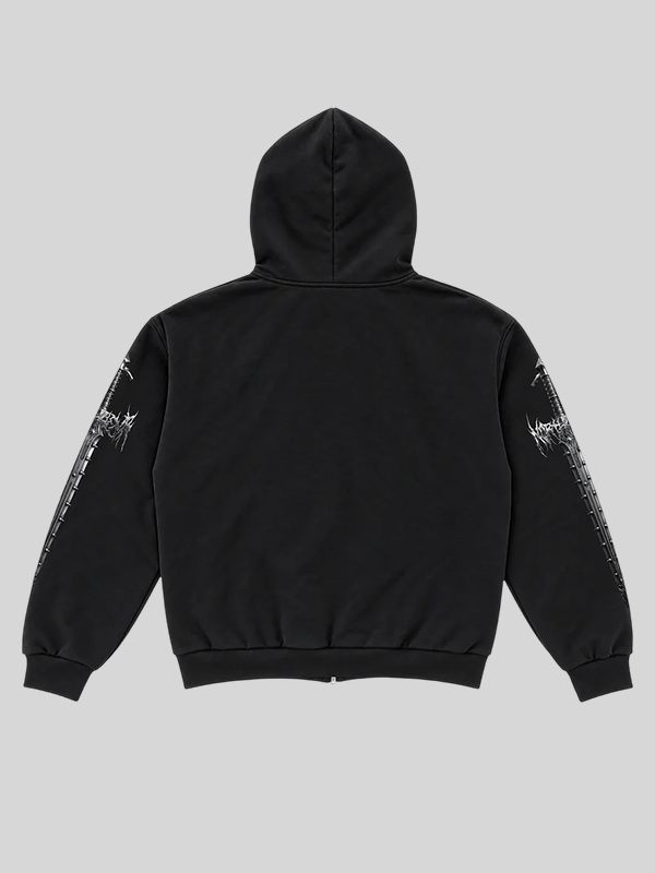 N0RTH4EVR Gothic Cathedral Graphic Zip Up