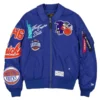 NY Knicks New Era x Alpha Industries Blue MA-1 Jacket