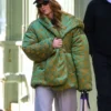 NYC 2026 Jennifer Lawrence Floral Green Jacket