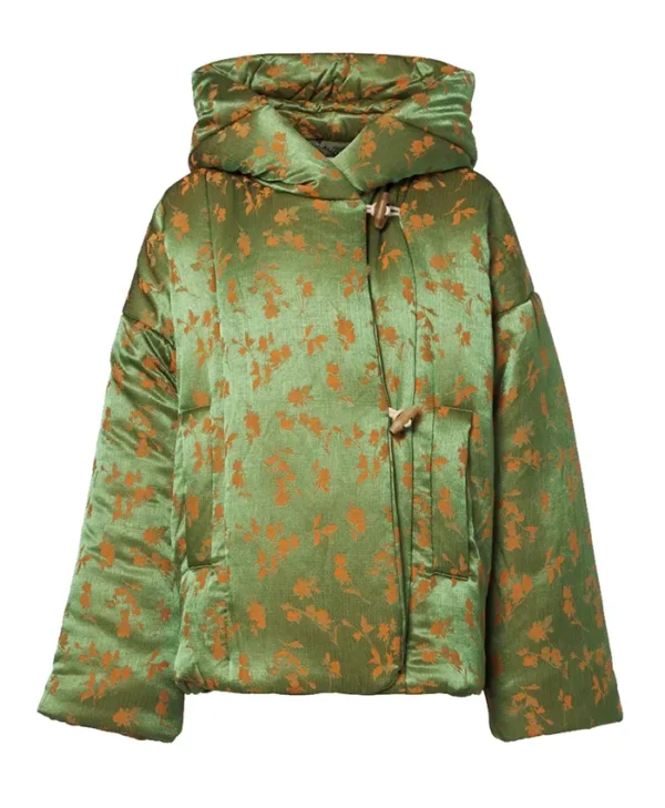 NYC 2026 Jennifer Lawrence Floral Green Jacket