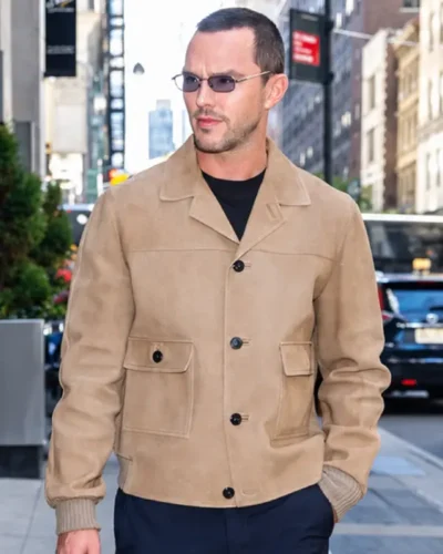 NYC Nicholas Hoult Suede Jacket