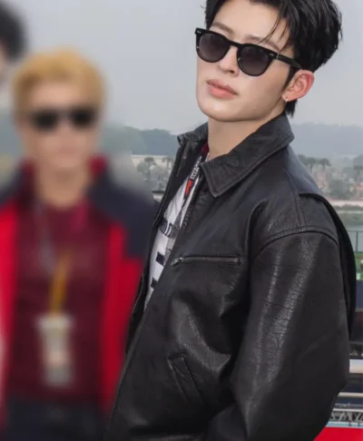 Naravit Lertratkosum Singapore Grand Prix Black Leather Jacket