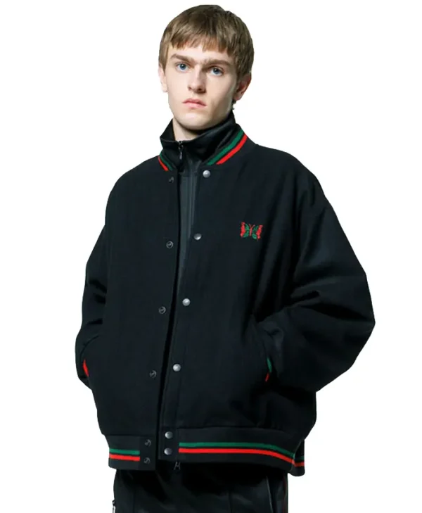 Needles x A Tribe Called Quest Black Varsity Jacket