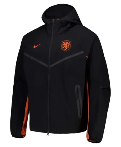 Netherlands Nike Tech Woven Black Jacket