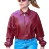 New York City Florence Pugh Leather Jacket