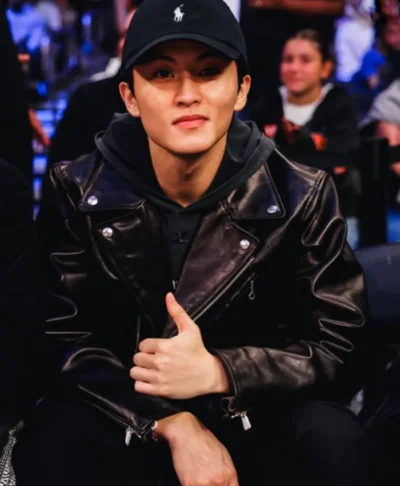 New York Knicks Game Mark Lee Leather Biker Jacket