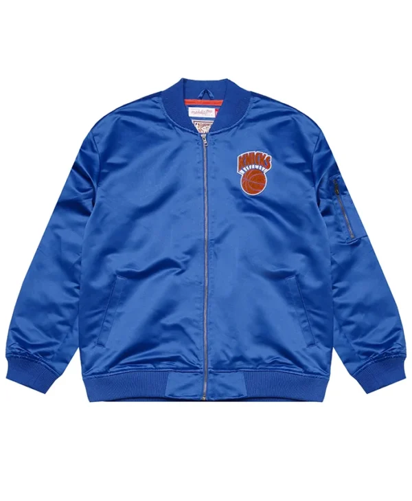 New York Knicks Lightweight Satin Bomber Jacket