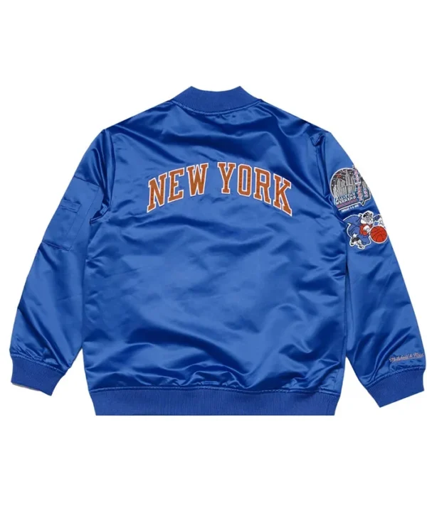 New York Knicks Lightweight Satin Bomber Jacket