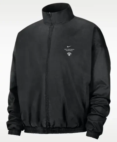 New York Knicks Nike Black Woven Basketball Jacket