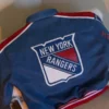 New York Rangers Blue Leather Bomber Jacket