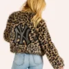 New York Yankees Leopard Fur Jacket by Jill Martin