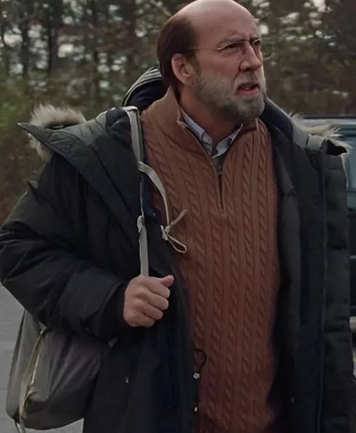 Nicolas Cage Dream Scenario Black Parka Jacket