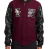 Nike Destroyer Maroon Wool Varsity Bomber Jacket