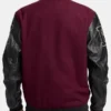 Nike Destroyer Maroon Wool Varsity Bomber Jacket