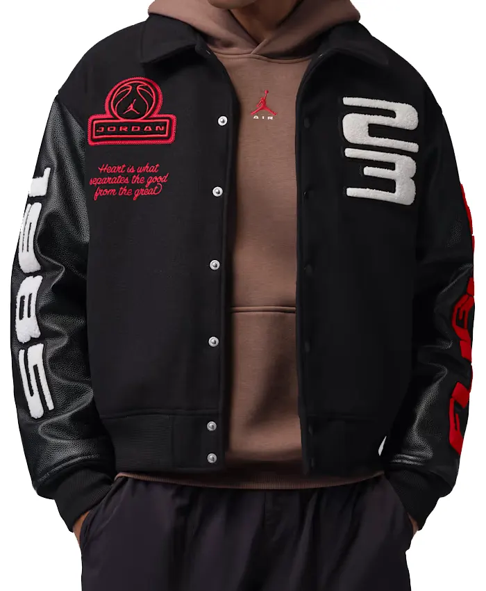 Nike Men’s Jordan Flight Black Varsity Jacket