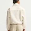 Nike x SKIMS White Sherpa Women’s Cropped Jacket