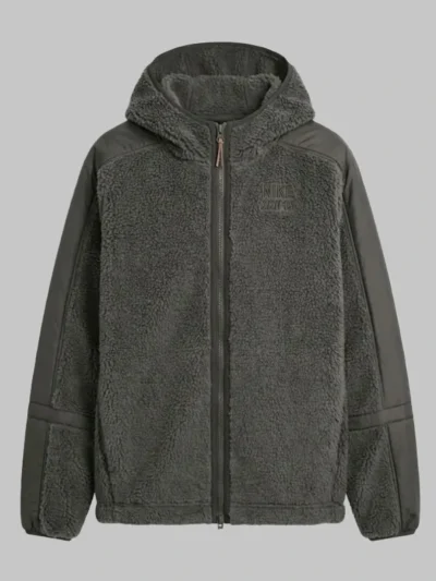 NikeSKIMS Grey Fleece Hooded Zipper Jacket 2026