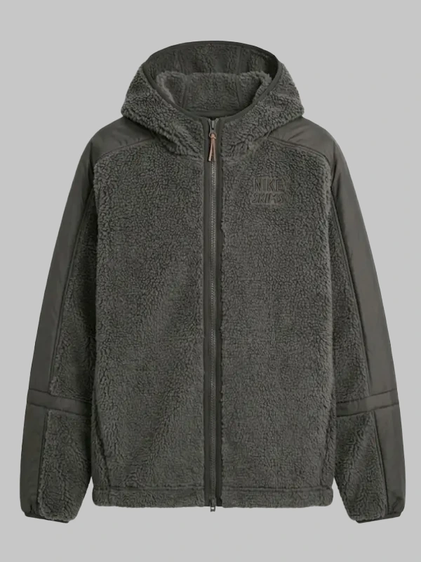 NikeSKIMS Grey Fleece Hooded Zipper Jacket 2026