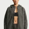 NikeSKIMS Sherpa Grey Hooded Jacket