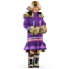 North of North S02 Anna Lambe Purple Fur Trim Coat