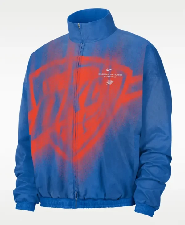 Oklahoma City Thunder Nike Blue Woven Basketball Jacket