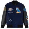 Oklahoma City Thunder x OVO Raglan Full-Snap Varsity Jacket
