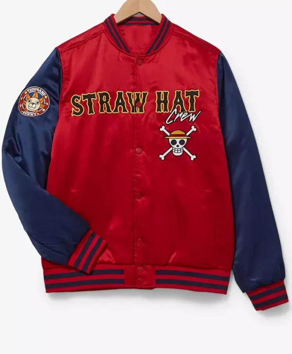 One Piece Straw Hat Crew Red Bomber Jacket