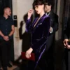 PFW Cara Delevingne Velvet Suit