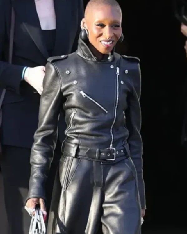 PFW Cynthia Erivo Leather Jacket