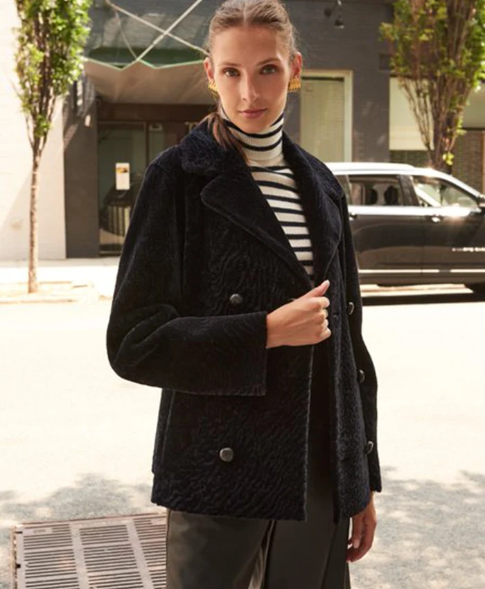 POLOGEORGIS X Black Wool Peacoat