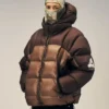 Palace Pertex Balaclava Brown Puffer Jacket