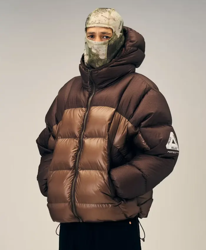 Palace Pertex Balaclava Brown Puffer Jacket