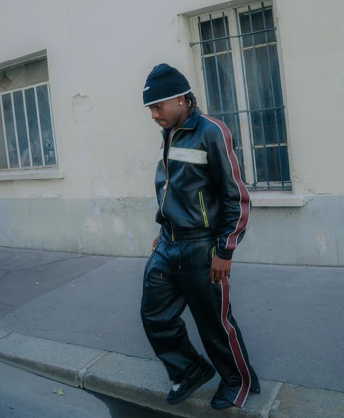Paris Fashion Week Asake Casablanca Stripe Tracksuit