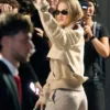 Paris Fashion Week Chanel Show Rosie Huntington Whiteley Jacket