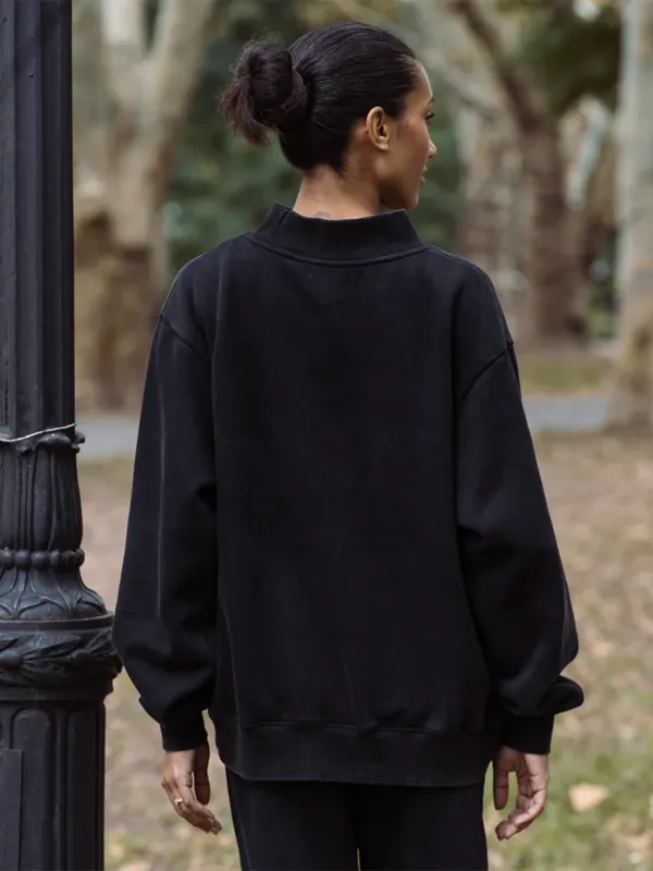 Parke Halloween Black Mockneck Pullover Sweatshirt