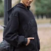 Parke Halloween Black Zipper Varsity Hoodie