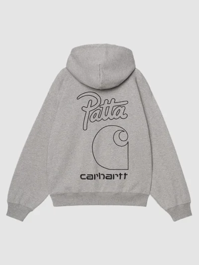 Patta Carhartt WIP Brown Fleece Pullover Hoodie