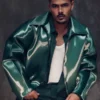 Pedro Sampaio NFL Rio Game Green Leather Jacket