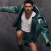 Pedro Sampaio NFL Rio Game Green Leather Jacket