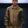 Pelle Pelle Basic Corded Olive Leather Jacket