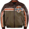 Pelle Pelle Racing Sport Brown Leather Jacket