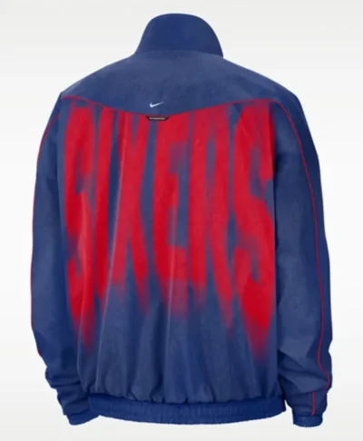 Philadelphia 76ers Nike Blue Woven Basketball Jacket