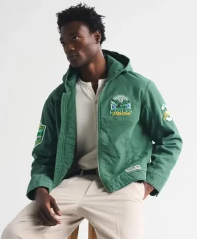 Philadelphia Eagles Abercrombie & Fitch Workwear Hooded Bomber Jacket