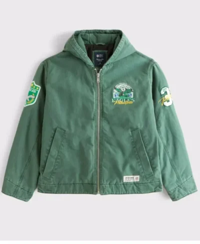 Philadelphia Eagles Abercrombie & Fitch Workwear Hooded Bomber Jacket