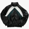 Philadelphia Eagles Black Leather Kru Track Jacket