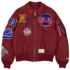 Philadelphia Phillies New Era x Alpha Industries MA-1 Burgundy Jacket