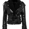 Philipp Plein Oversized Shearling & Patent Leather Jacket